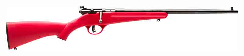 SAVAGE RASCAL YOUTH SINGLESHOT – 22LR ACCU TRIGGER BLUED/RED