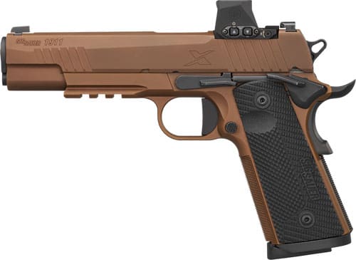 SIG 1911 X 45ACP 5″ W/ROMEO-X – (2)8RD G10 STEEL COYOTE