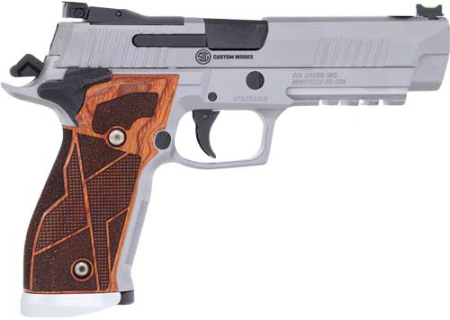 SIG P226 XFIVE 9MM CLASSIC 5″ – SAO ADJ SGHT (3)10RD WOOD S/S