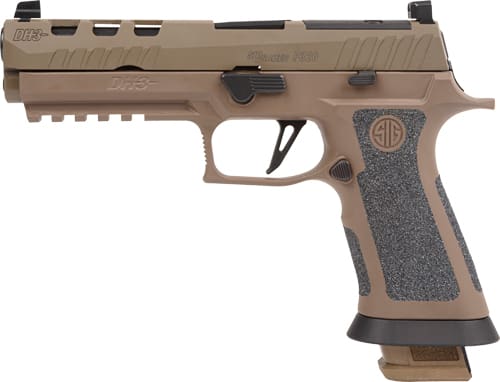 SIG P320 XFIVE DH3 9MM 5″ OR – XRAY3 (3)21RD AXG GRIP COYOTE