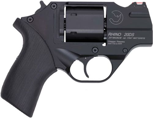 CHIAPPA RHINO 200DS 357MAG – 2″ FS BLACK/RUBBER W/HOLSTER.