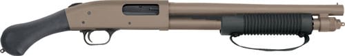 MOSSBERG 590 SHOCKWAVE 12GA 3″ – 6RD CORNCOB FOREND FDE/CERAKOT