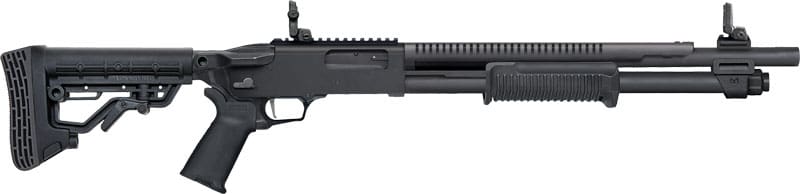 MOSSBERG 590R TACTICAL 12GA – 18.5″ 6RD ADJ STK CYL TUBE