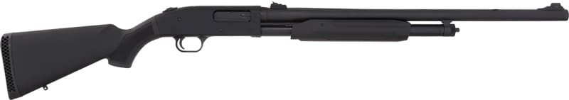 MOSSBERG 500 12GA 3″ 24″ – RIFLED BARREL MATTE SYNTHETIC