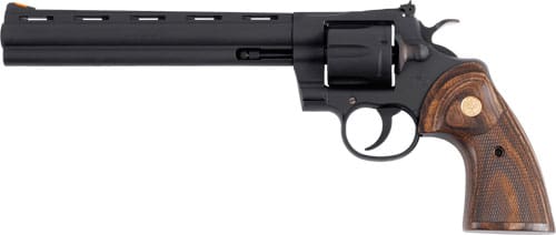 COLT PYTHON 357MAG 8″ 6RD – MATTE BLUED WOOD GRIPS