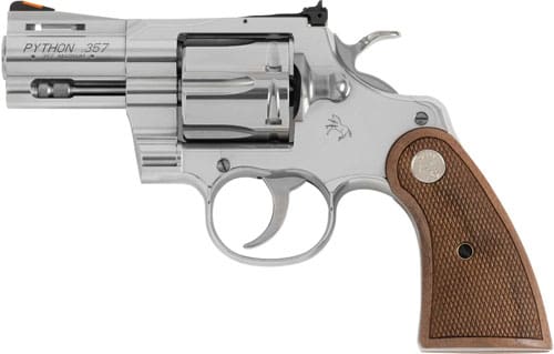COLT PYTHON 357MAG 2.5″ 6RD – STAINLESS WALNUT MEDALLION GRP