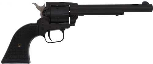 HERITAGE 22LR/22WMR BLACK – 6.5″ STEEL FRAME POLYMER GRIP