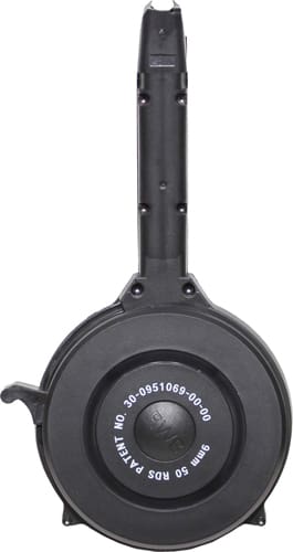 IVER JOHNSON MAGAZINE POLYMER – FITS GLOCK 9MM 50RD DRUM BLK