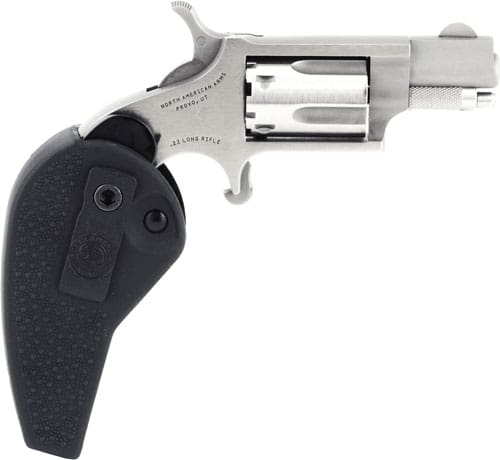 NAA MINI-REVOLVER 22LR 1-1/8″ – S/S MATTE W/HOLSTER GRIP