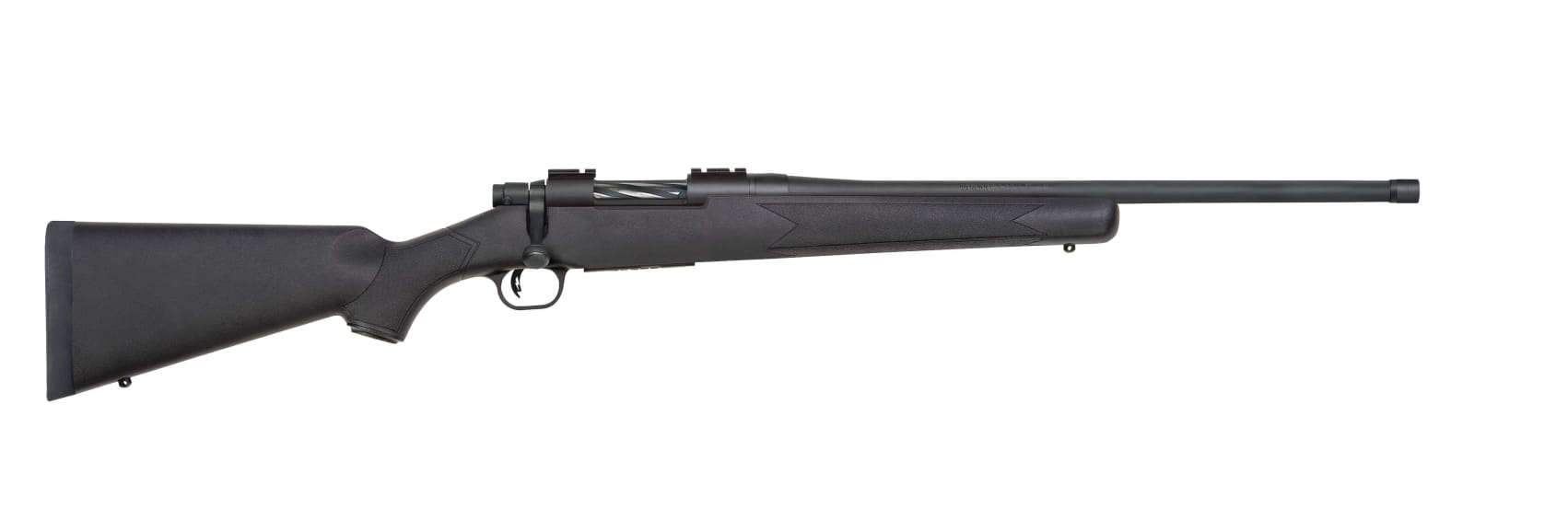 MOSSBERG PATRIOT 450 BUSH RIFLE BLK SYNTH STK 20″ THRD