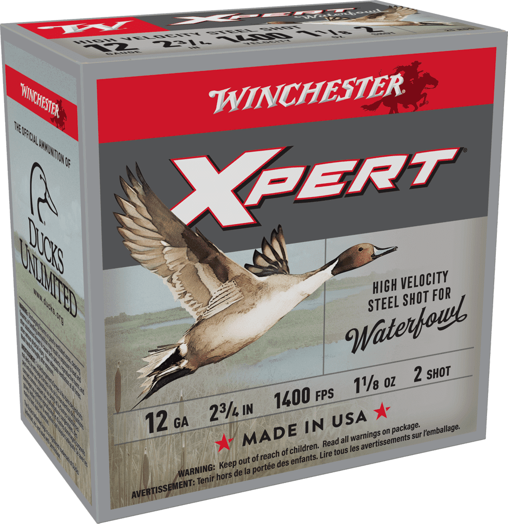 WINCHESTER SUPER X XPERT H.V. STEEL 12GA 2.75″ 1-1/8OZ #2 25RDS BX 250RD CASE