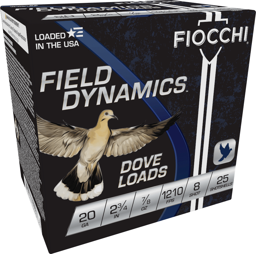 FIOCCHI 20G 2-3/4″ 7/8OZ 8SHT G&T 25/250RDS