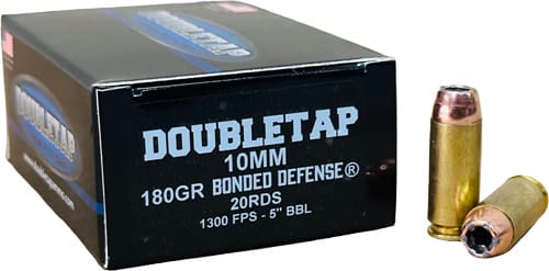 DOUBLETAP 10MM 180GR JHP – BONDED DEFENSE 20RD 50BX/CS