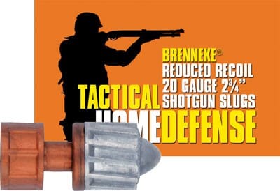 BRENNEKE USA LOW RECOIL 20GA – 2.75″ 3/4OZ SLUG 5RD 50BX/CS