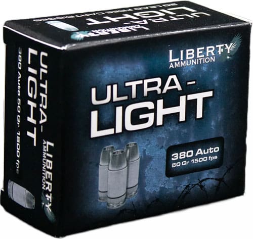 LIBERTY ULTRA LIGHT 380 ACP – 50GR COPPER HP 20RD 10BX/CS