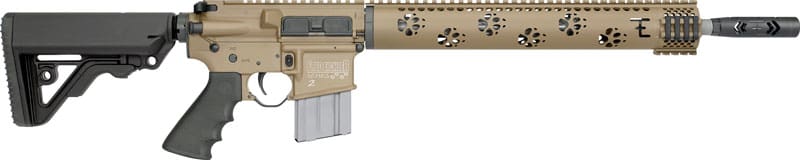 RRA LAR15 PREDATOR2 223 WYLDE – 6 POS STK 16″ BBL ROCKOTE TAN