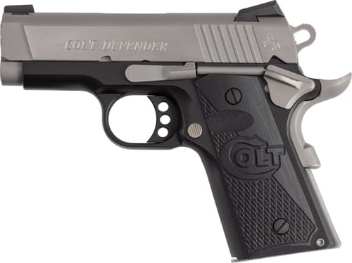 COLT DEFENDER 45ACP 3″ FRONT – NIGHT SIGHT 7RD CERKOTE SS