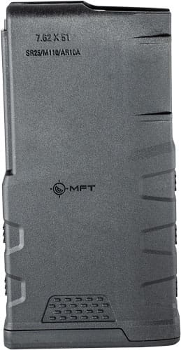 MFT MAGAZINE AR10/SR25 7.62X51 – 308 WIN 20RD BLACK POLYMER