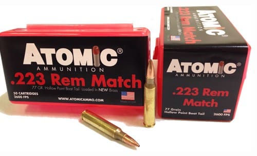 ATOMIC 223 REM 77GR MATCH BTHP – 50RD 10BX/CS