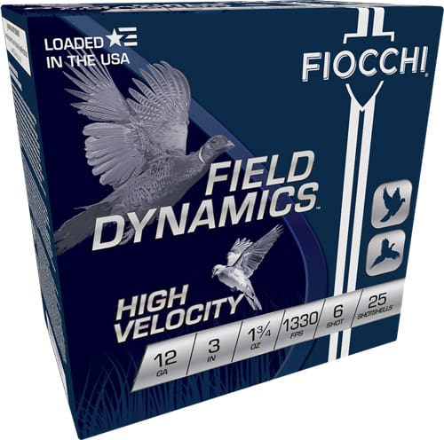 FIOCCHI 12GA 3″ 1-3/4OZ #6 – 1330FPS 25RD 10BX/CS