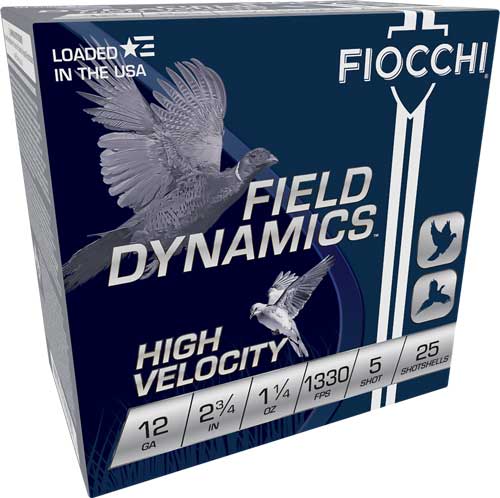 FIOCCHI 12GA 2.75″ 1-1/4OZ – #5 1330FPS 25RD 10BX/CS