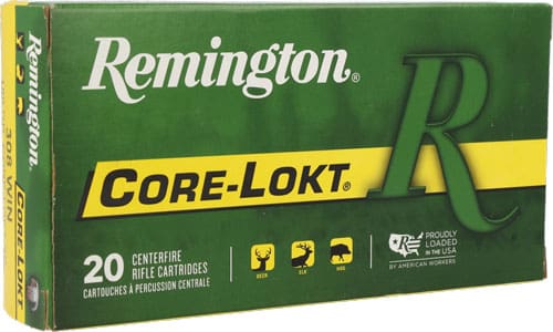REMINGTON 308 WIN 180GR – CORE-LOKT SP 20RD 10BX/CS
