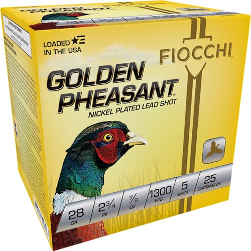 FIOCCHI GOLDEN PHEASANT 28GA – 2.75″ 7/8OZ #5 25RD 10BX/CS