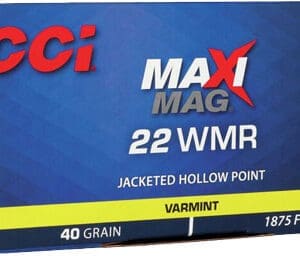 CCI MAXI-MAG 22WMR 40GR JHP - 1875FPS 200RD 10BX/CS