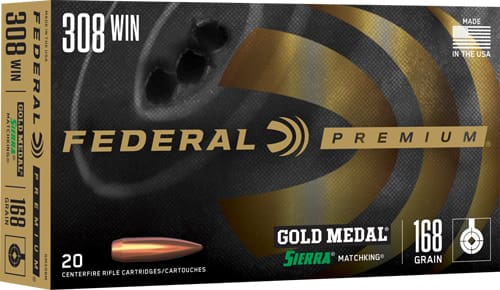 FEDERAL GOLD MEDAL 308 WIN – 168GR MATCHKING 20RD 10BX/CS