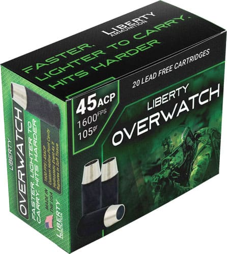 LIBERTY OVERWATCH 45 ACP – 105GR HP 20RD 10BX/CS