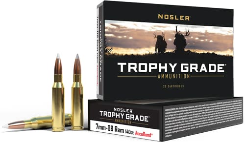 NOSLER TROPHY 7MM-08 REM 140GR – ACCUBOND TIP 20RD 10BX/CS