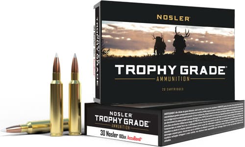 NOSLER TROPHY GRADE 30 NOSLER – 180GR ACCUBOND 20RD 10BX/CS