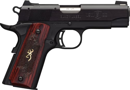 BROWNING 1911-22 MEDALLION – COMPACT 22LR 3.6″FS BLK/RSWD