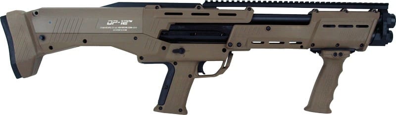 DP-12 12 GA DOUBLE BARREL PUMP – SHOTGUN 16 RDS FLAT DARK EARTH