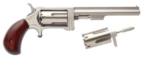 NAA SIDEWINDER 22LR/22WMR 4″ – SWINGOUT CYLINDER S/S MAT WOO