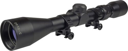 TRUGLO SCOPE BUCKLINE 3-9X40MM – BDC BLACK W/WEAVER RINGS
