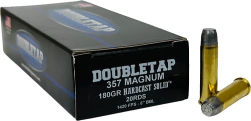 DOUBLETAP 357 MAG 180GR WFNGCH – HARDCAST SOLID 20RD 50BX/CS