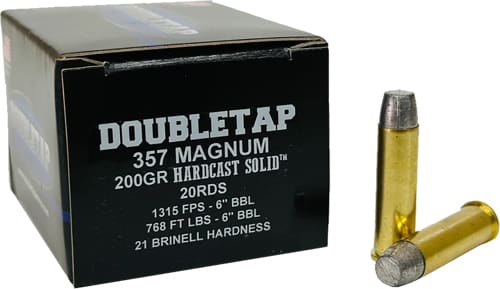 DOUBLETAP 357 MAG 200GR WFNGCH – HARDCAST SOLID 20RD 50BX/CS