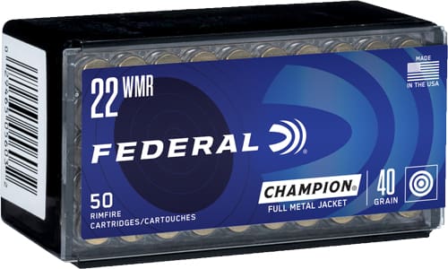 FEDERAL 22WMR 40GR FMJ 1880FPS – 50RD 60BX/CS