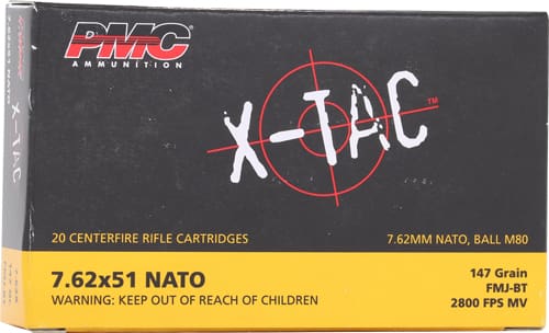 PMC 7.62×51 (7.62 NATO) 147GR – FMJ-BT 20RD 25BX/CS