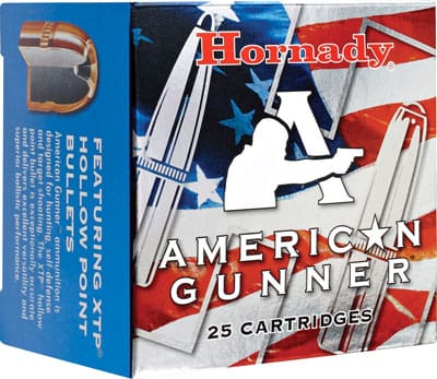 HORNADY AMERICAN GUNNER 9MM – LUGER 115GR XTP 25RD 10BX/CS