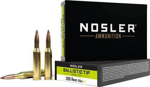 NOSLER 260 REM 120GR – BALLISTIC TIP 20RD 10BX/CS