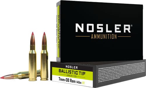 NOSLER BT 7MM-08 REM 140GR – BALLISTIC TIP 20RD 10BX/CS