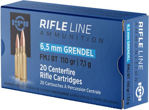PPU 6.5 GRENDEL 120GR FMJ-BT – 20RD 25BX/CS
