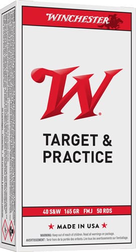 WINCHESTER USA 40 SW 165GR FMJ – TRUNCATED CONE 50RD 10BX/CS