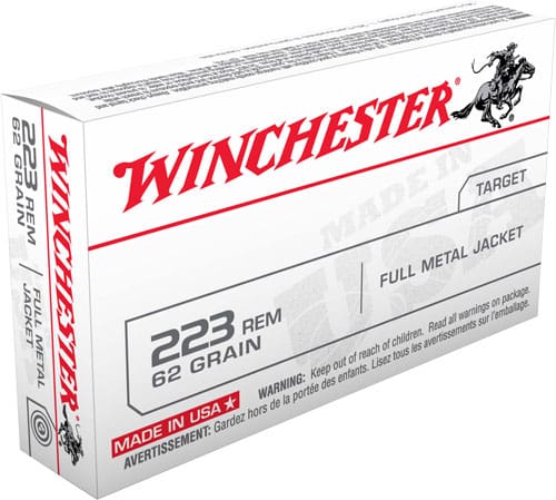 WINCHESTER USA 223 REM – 62GR FMJ 20RD 50BX/CS