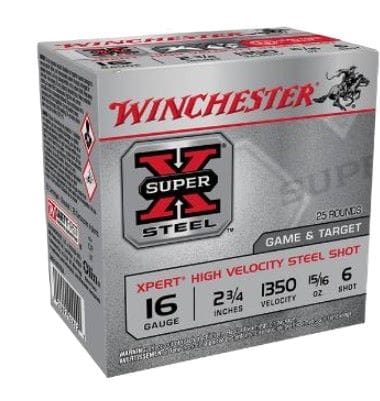 WINCHESTER XPERT STEEL 16GA – 2.75″ 15/16OZ #6 25RD 10BX/CS