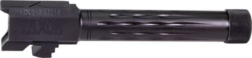 FAXON FITS GLOCK 19 BARREL 9MM – FLAME FLUTED THREADED BLK