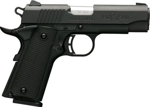 BROWNING 1911-380 BLACK LABEL – COMPACT 3.62″FS 8RD BLACK/SYN