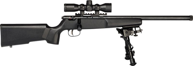 SAVAGE RASCAL XP TARGET SINGLE – SHOT 22LR 4X32 BIPOD PREC STK